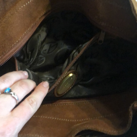 Francesco Biasia Leather clasp cognac purse - Picture 10 of 12